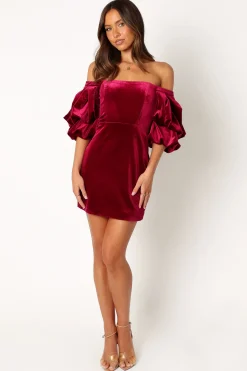 Dali Off Shoulder Velvet Mini Dress