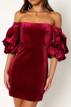 Dali Off Shoulder Velvet Mini Dress