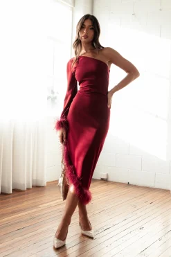 Dame One Shoulder Midi Dress