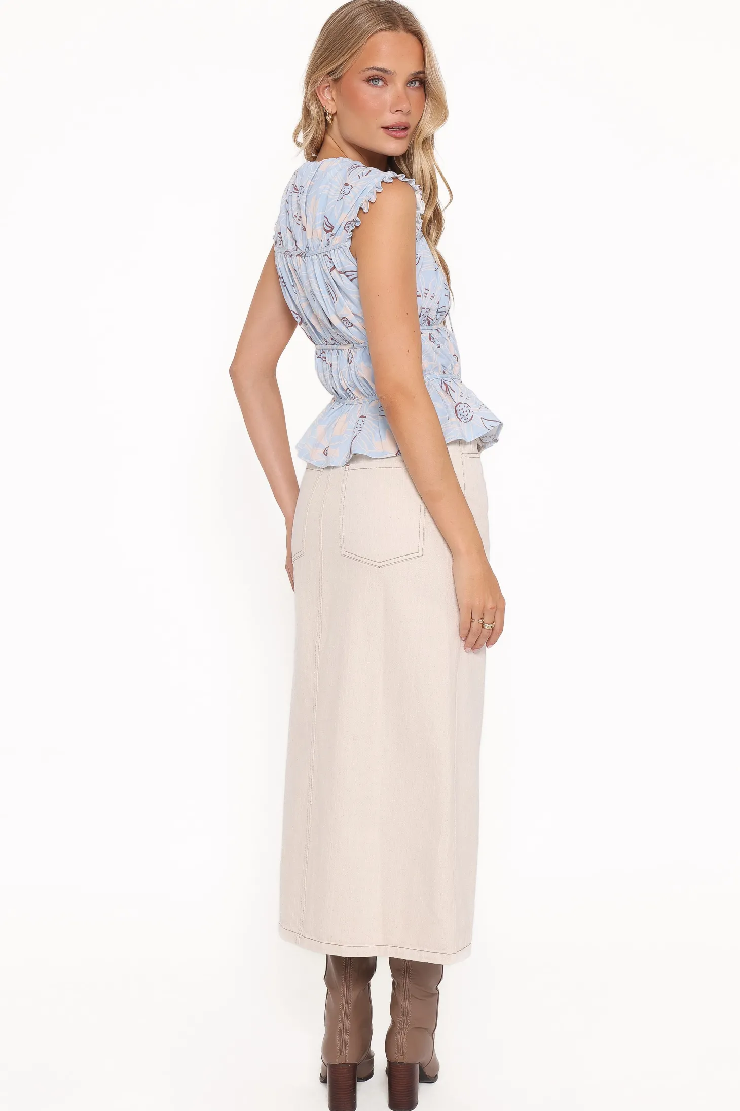 Dana Denim Midi Skirt
