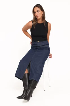 Dana Denim Midi Skirt