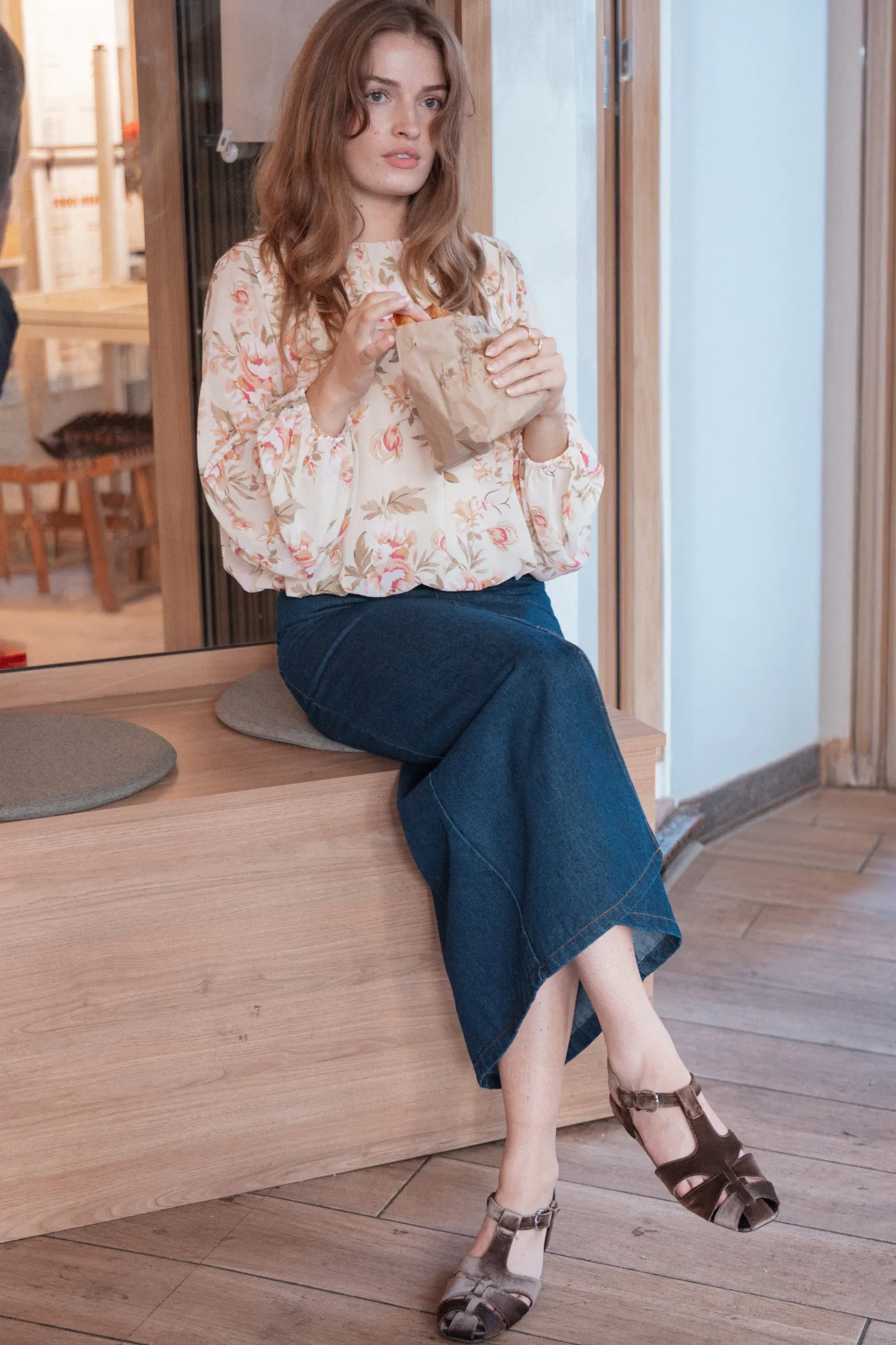 Dana Denim Midi Skirt