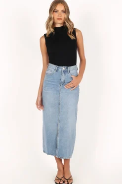 Dana Denim Midi Skirt