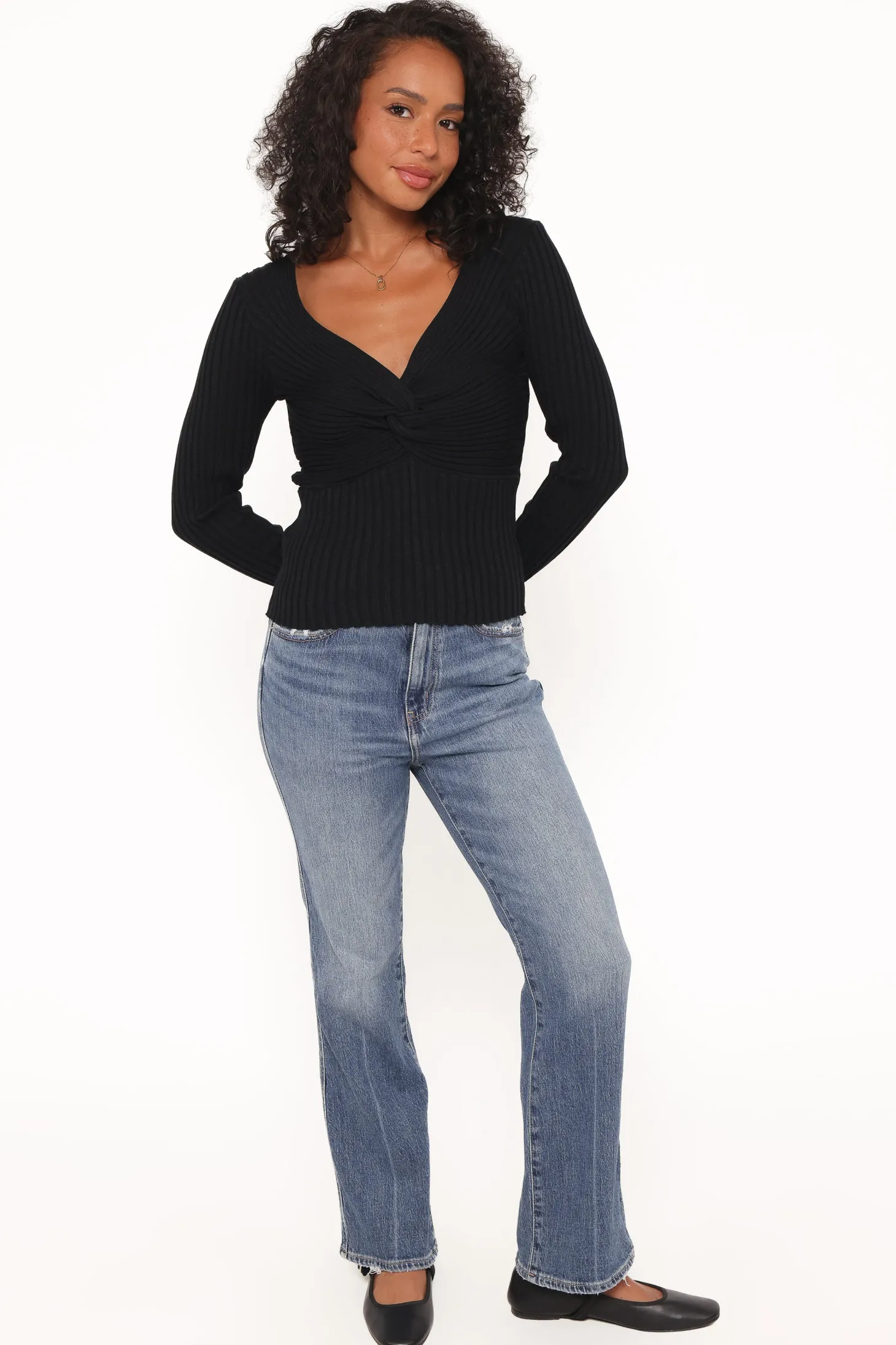 Demi Twist Detail Knit Top