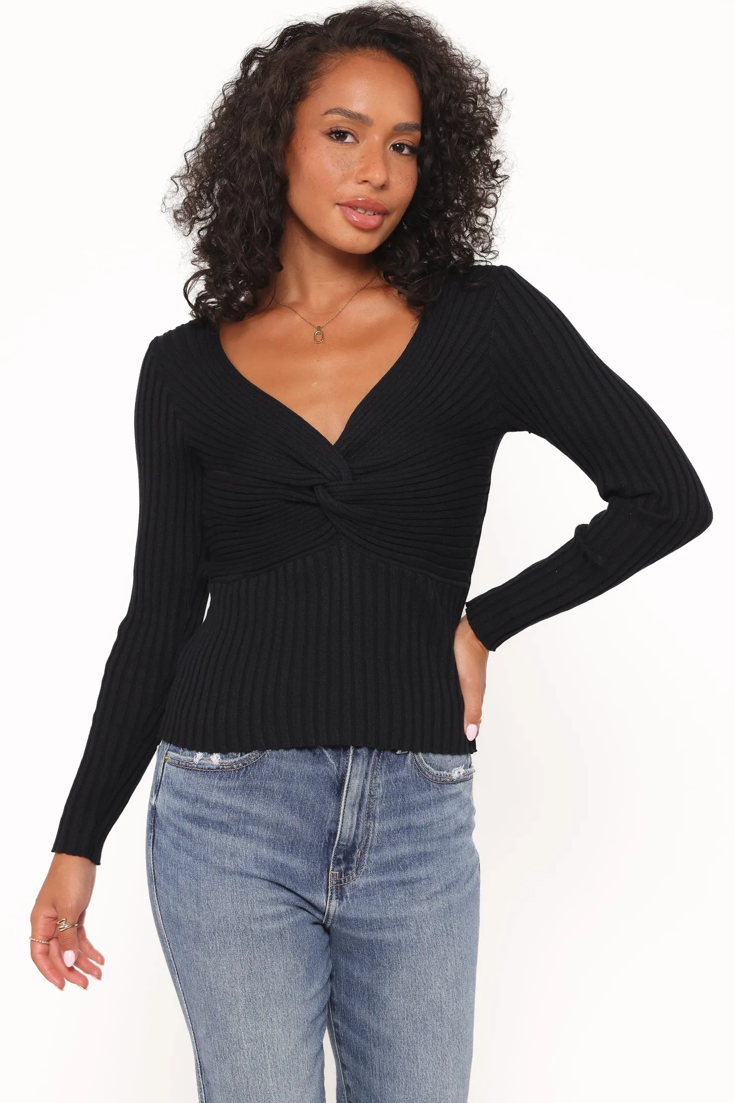 Demi Twist Detail Knit Top