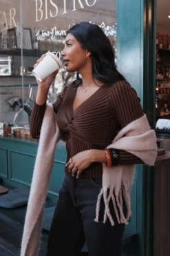 Demi Twist Detail Knit Top