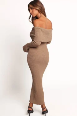 Domitia Off Shoulder Knit Dress