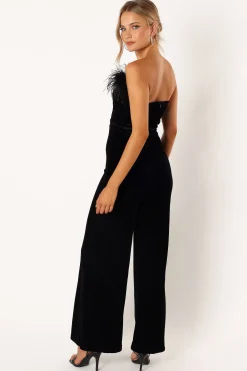 Donatella Feather Trim Jumpsuit