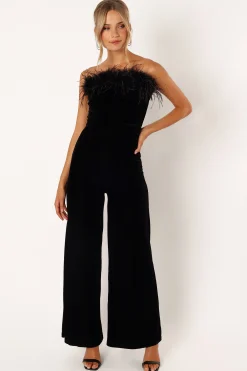 Donatella Feather Trim Jumpsuit