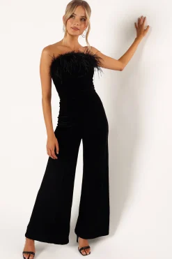 Donatella Feather Trim Jumpsuit
