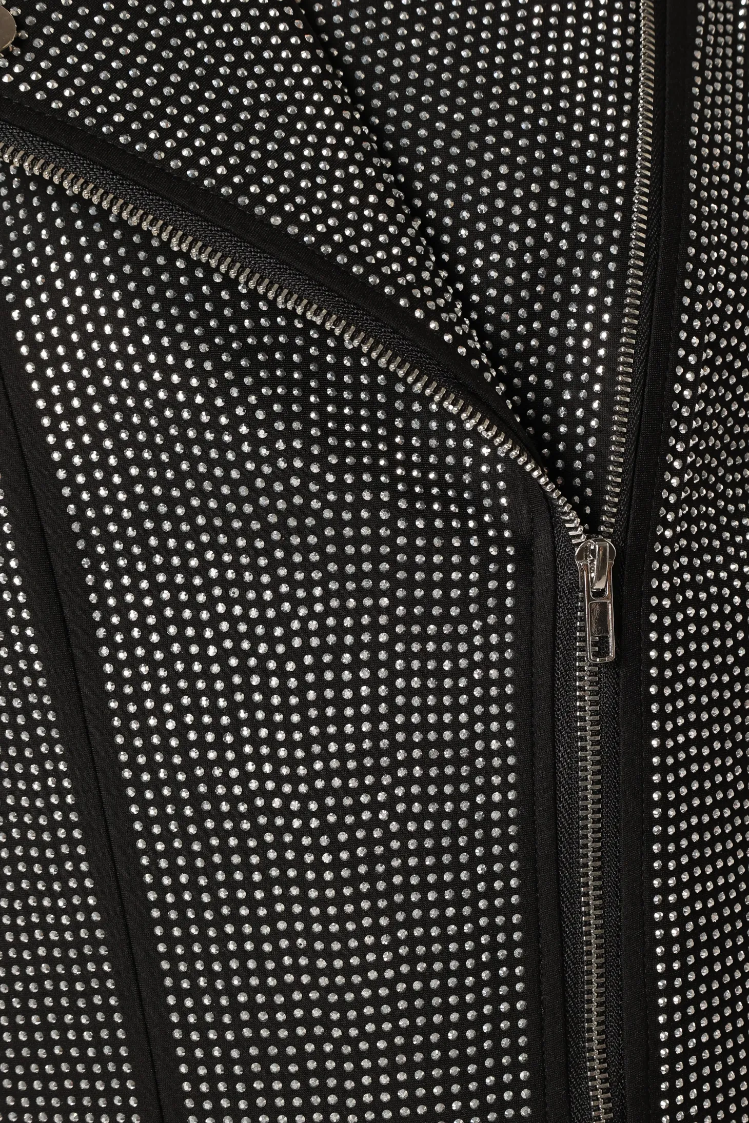 Elaina Crystal Studded Moto Jacket