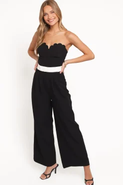 Elaria Scalloped Belted Jumpsuit