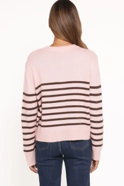 Eleanora Striped Knit Pullover Sweater