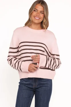 Eleanora Striped Knit Pullover Sweater