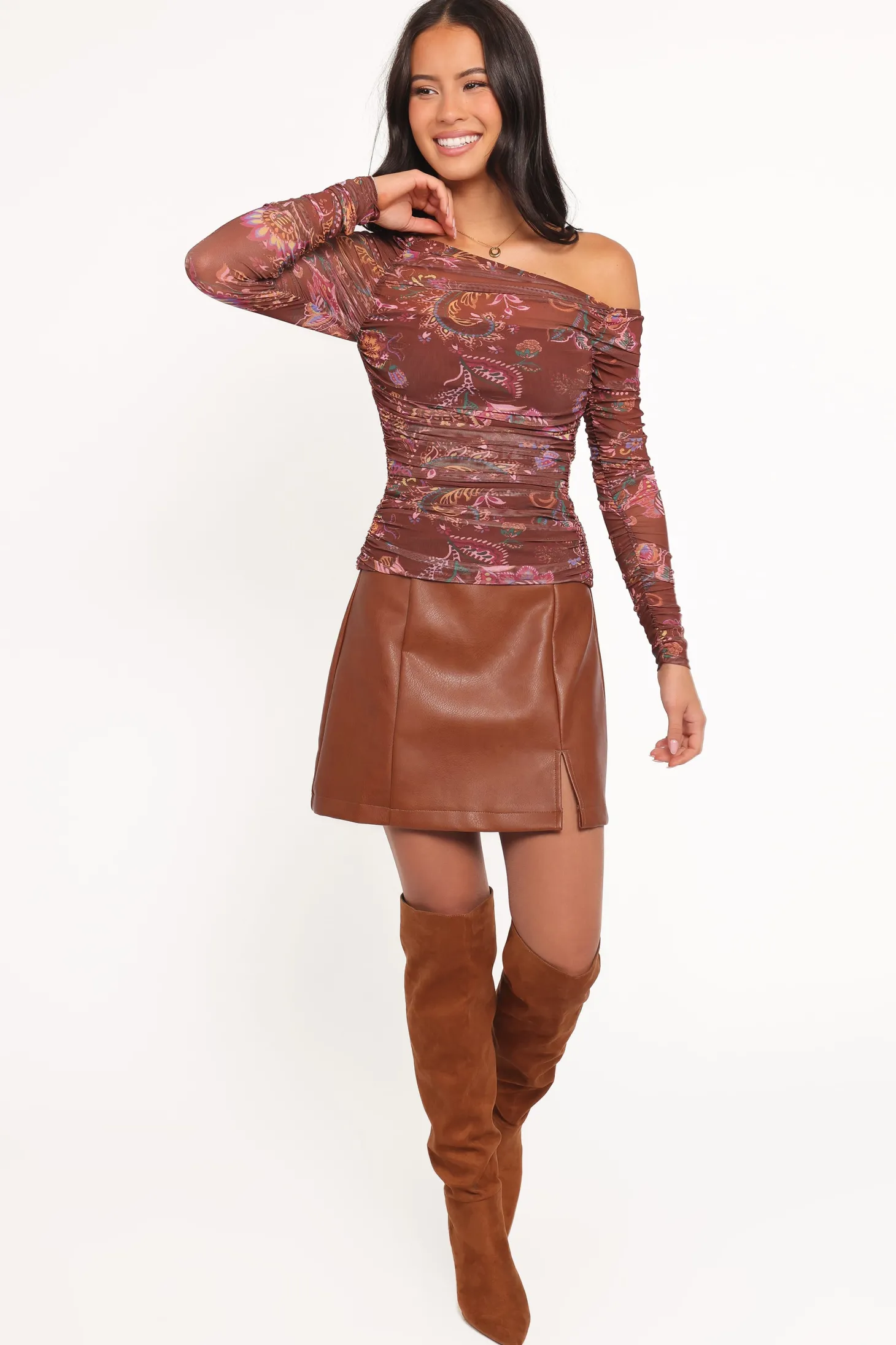 Elfrida Off Shoulder Mesh Top