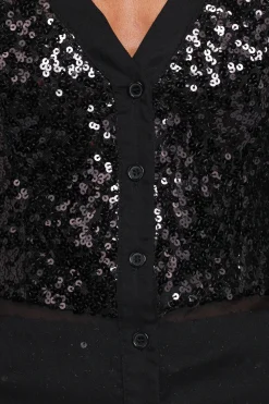 Eliana Sheer Sequin Blouse