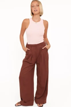 Elinor Cuffed Linen Pant