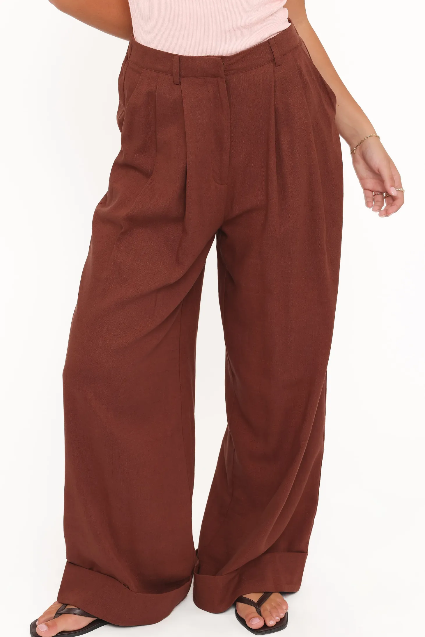 Elinor Cuffed Linen Pant