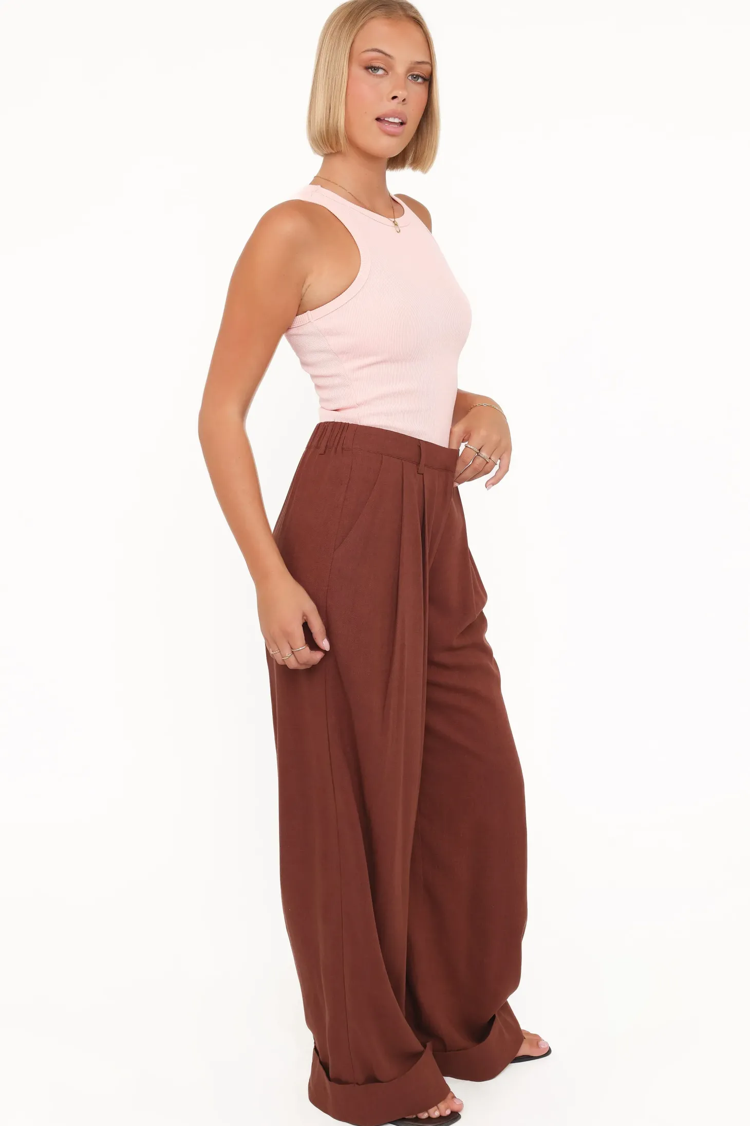 Elinor Cuffed Linen Pant