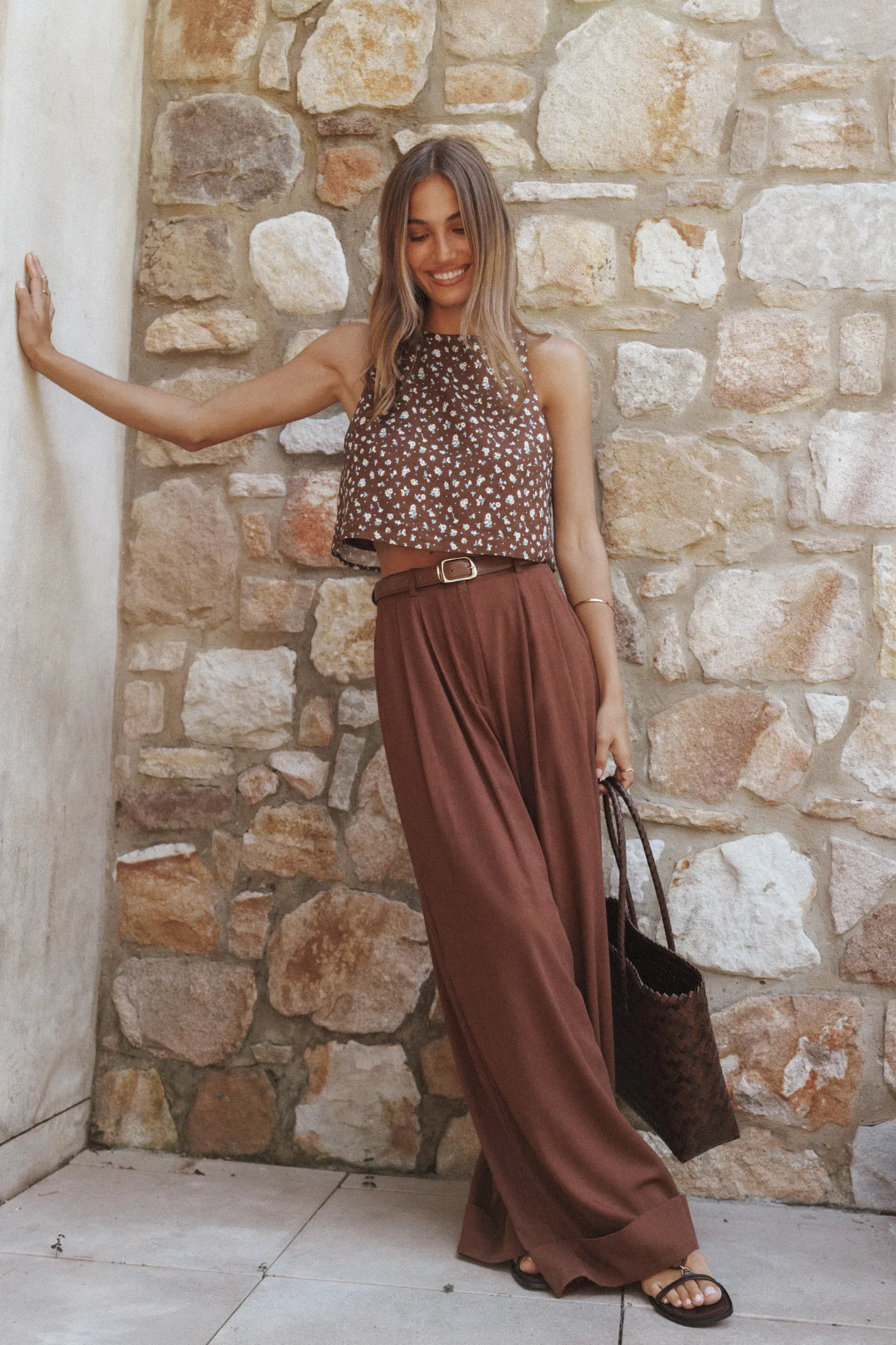 Elinor Cuffed Linen Pant