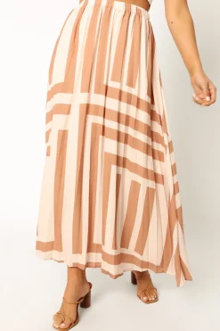 Elke Pleat Midi Skirt