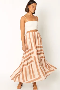 Elke Pleat Midi Skirt