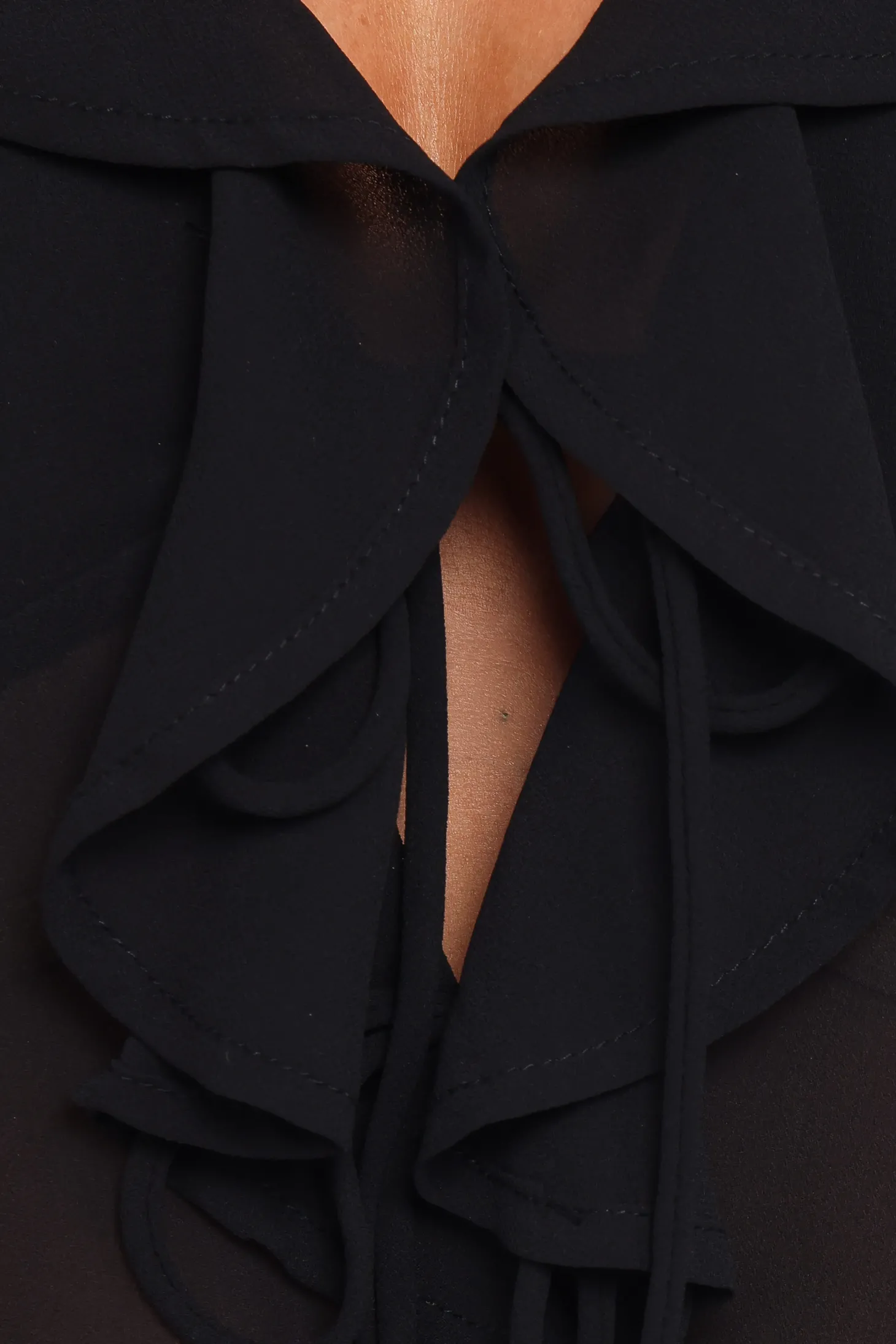 Elora Chiffon Ruffle Front Top