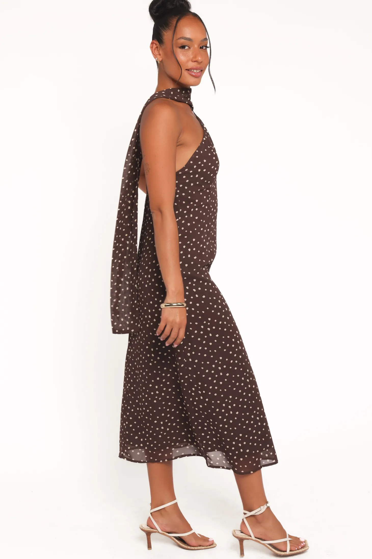 Elva Halterneck Midi Dress