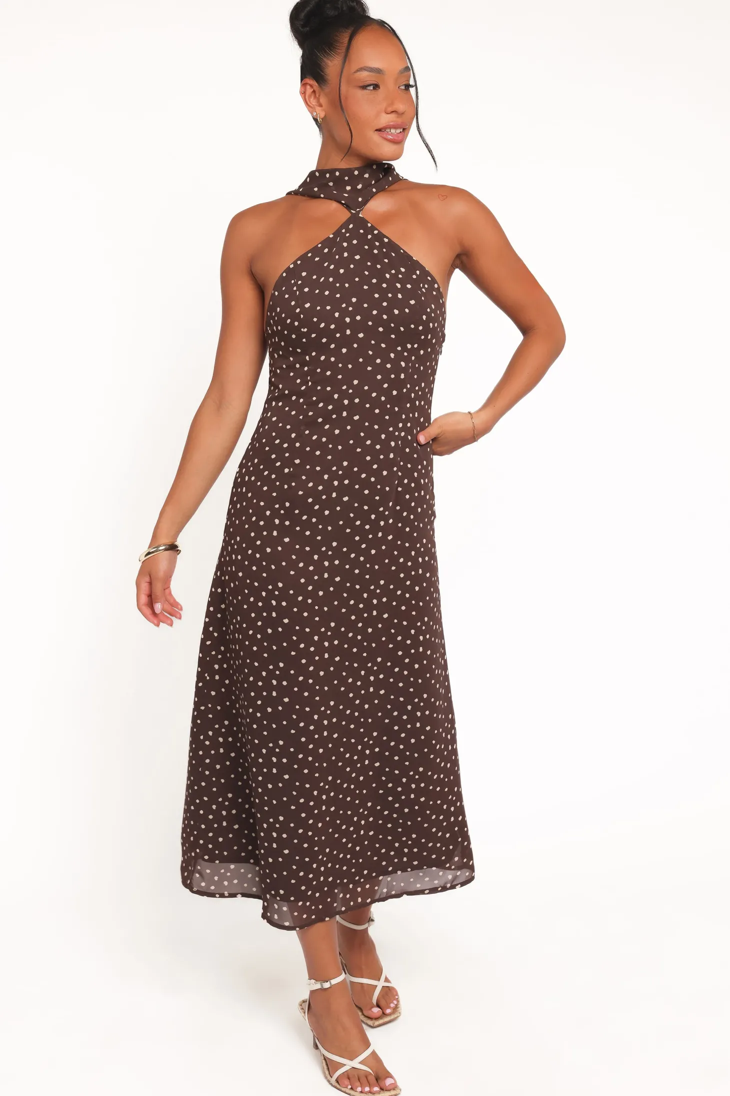 Elva Halterneck Midi Dress