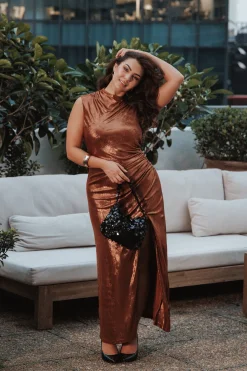 Emerie Sleeveless Metallic Maxi