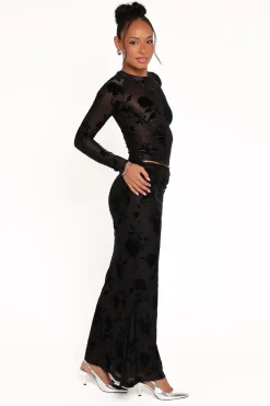 Emily Burnout Velvet Skirt