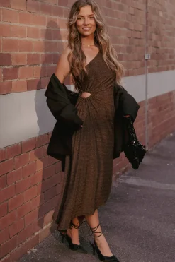 Emma One Shoulder Midi Dress