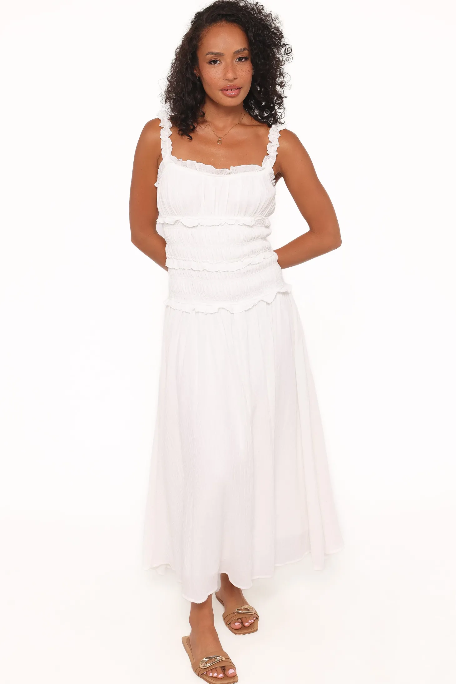 Enola Gather Midi Dress