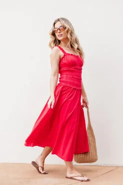 Enola Gather Midi Dress