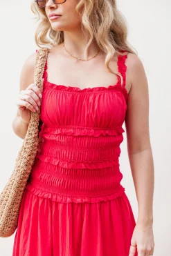 Enola Gather Midi Dress