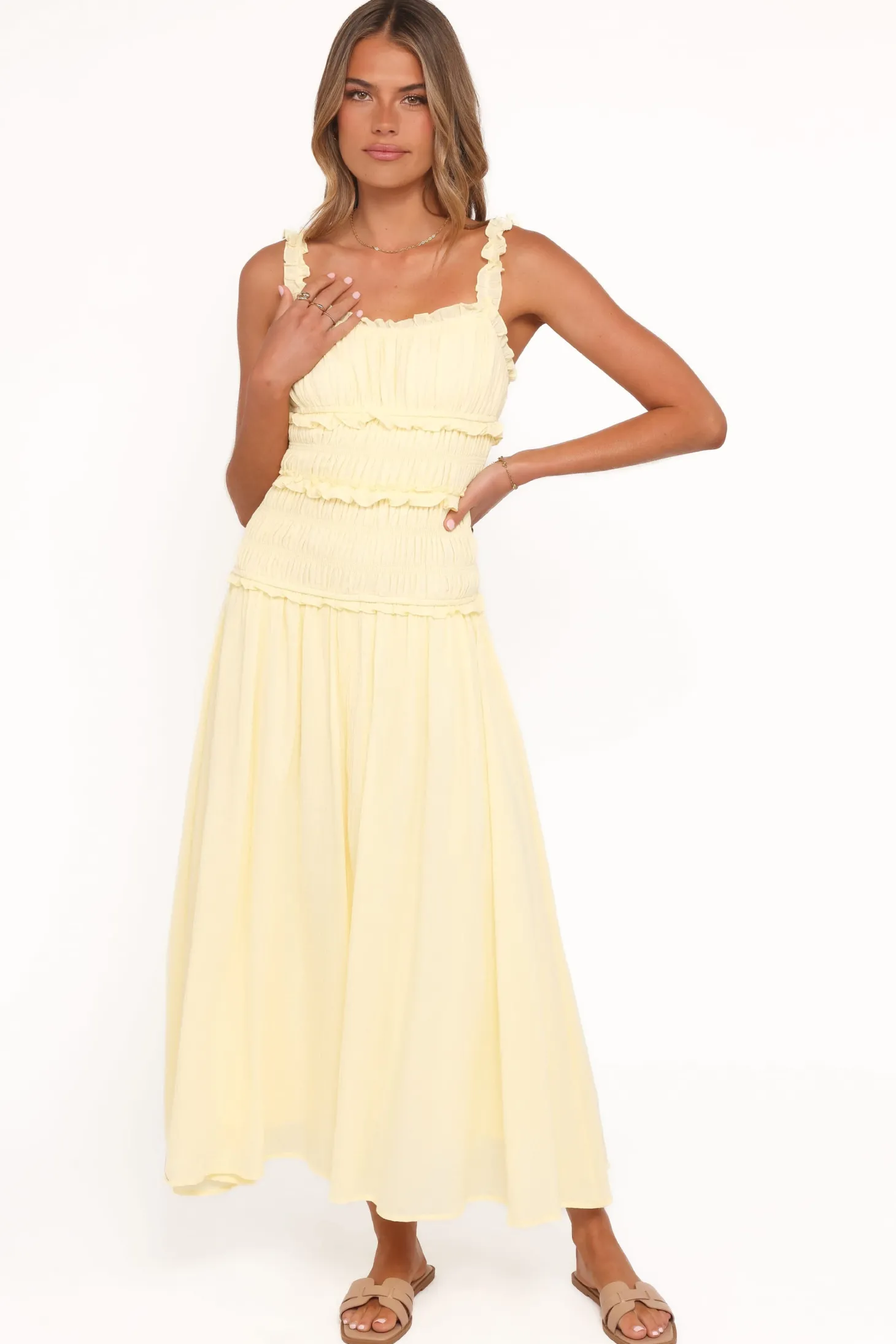 Enola Gather Midi Dress
