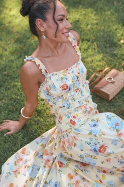 Enola Gather Midi Dress