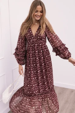 Evian Long Sleeve Maxi Dress