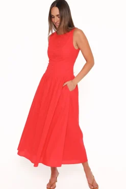 Evie Button Front Maxi Dress
