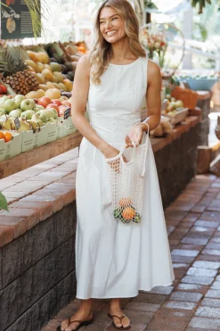 Evie Button Front Maxi Dress