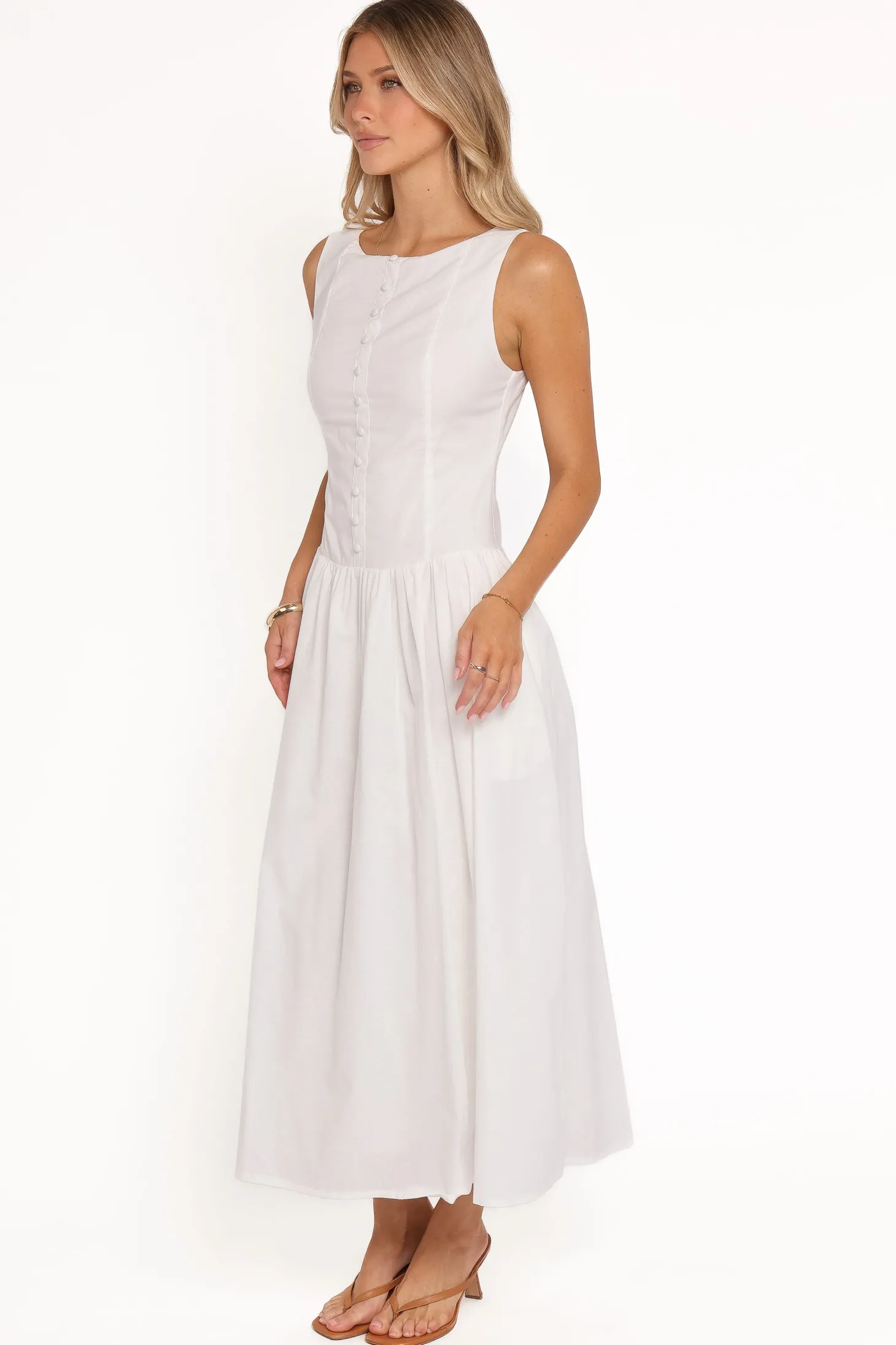 Evie Button Front Maxi Dress