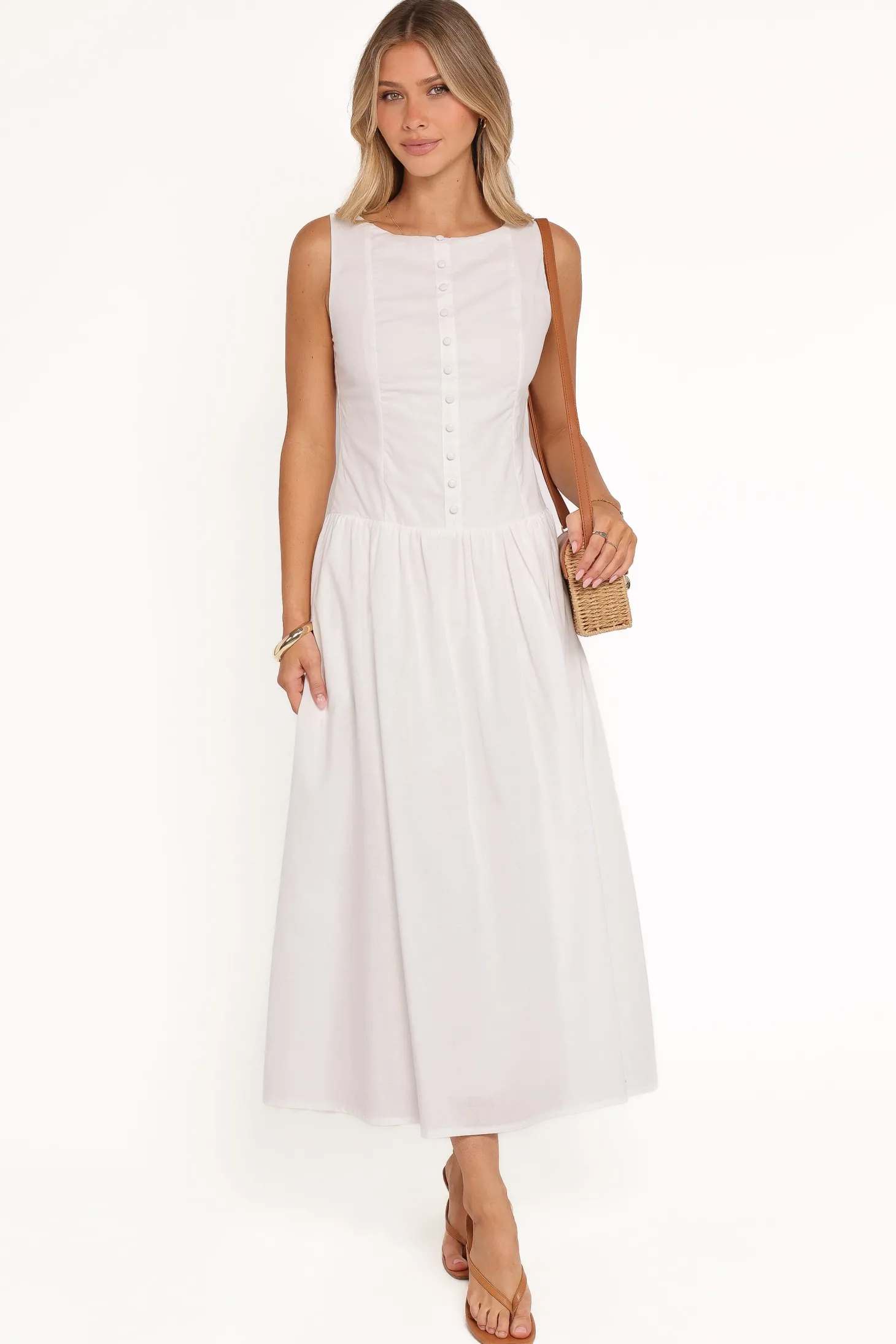 Evie Button Front Maxi Dress