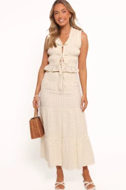 Farica Gingham Midi Skirt