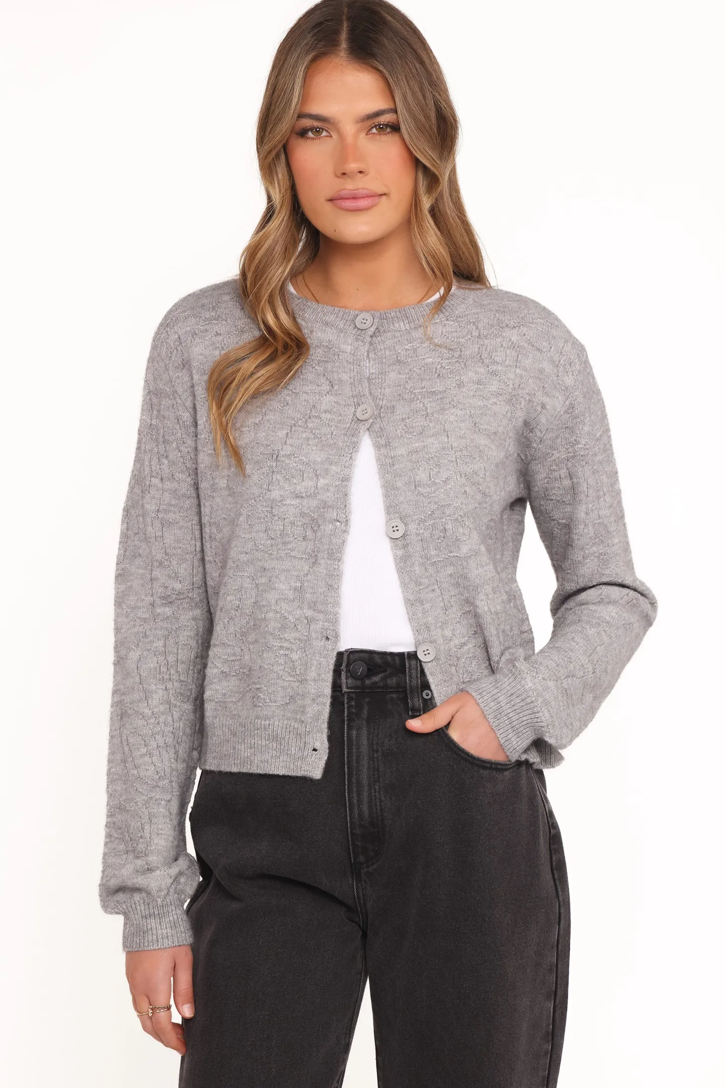 Fauna Tonal Floral Cardigan