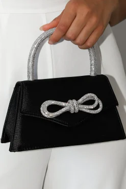 Flicka Rhinestone Bow Bag
