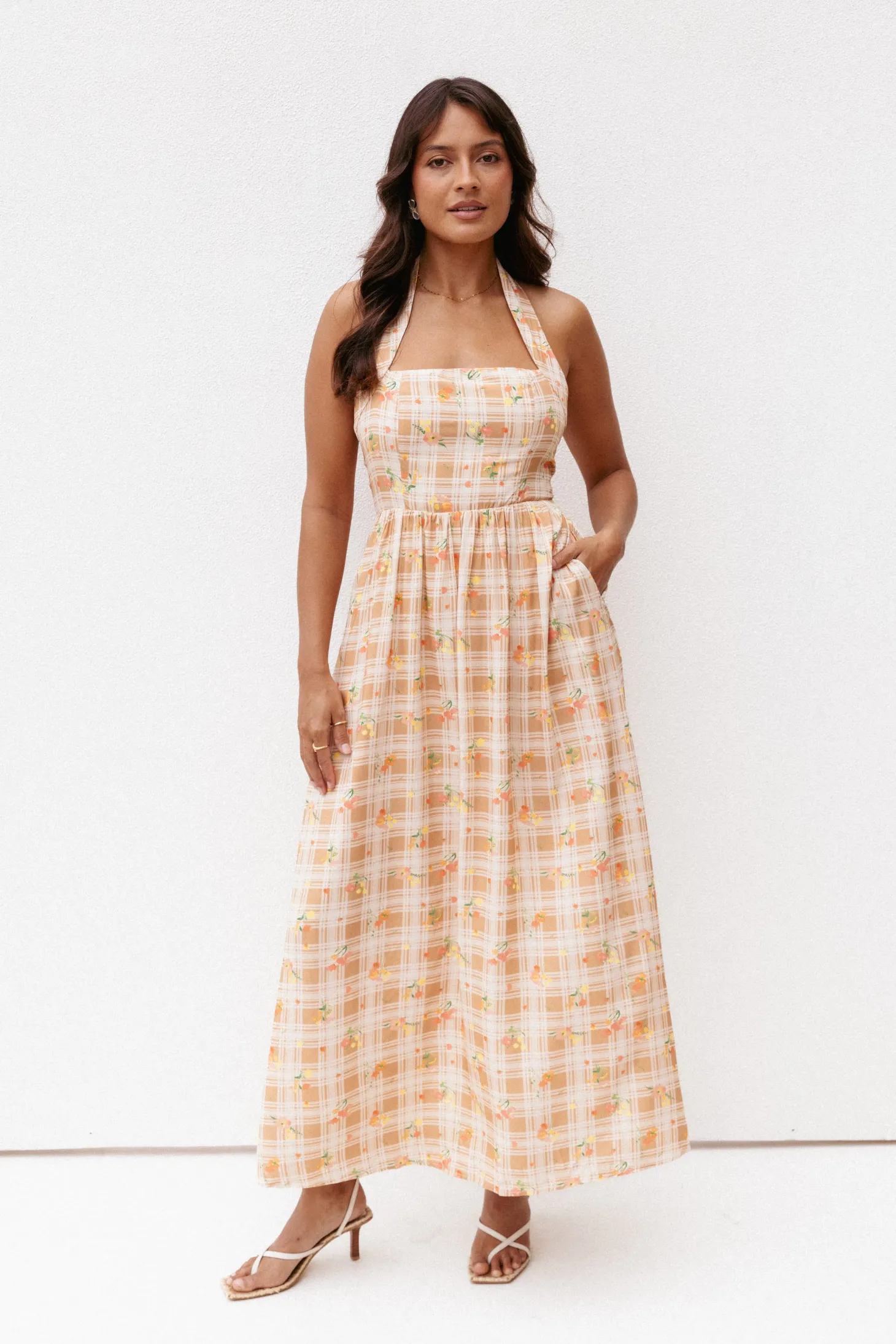 Gemini Halterneck Maxi Dress