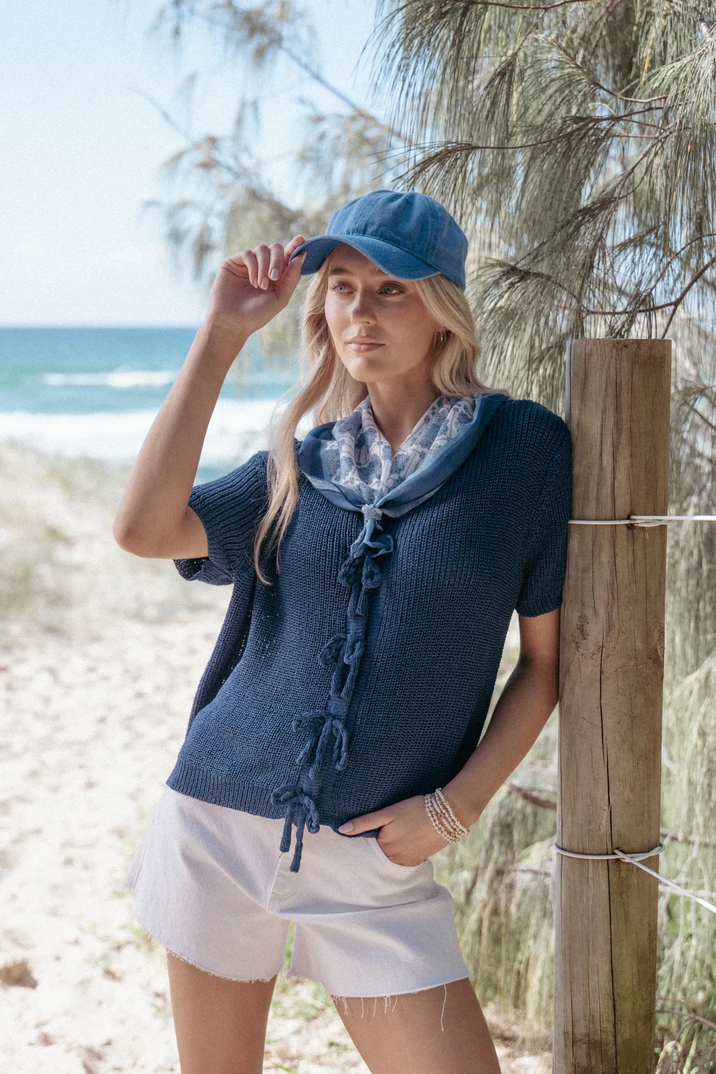 Gemma Short Sleeve Bow Cardigan