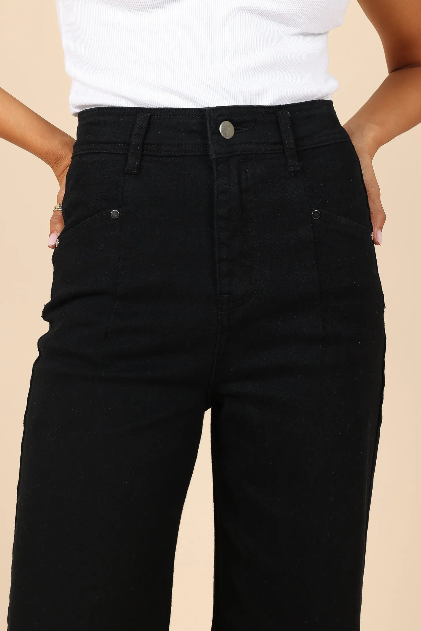 Georgette High Waisted Straight Leg Pants