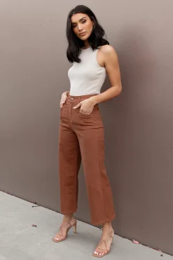 Georgette High Waisted Straight Leg Pants