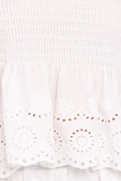 Gretal Smocked Eyelet Top